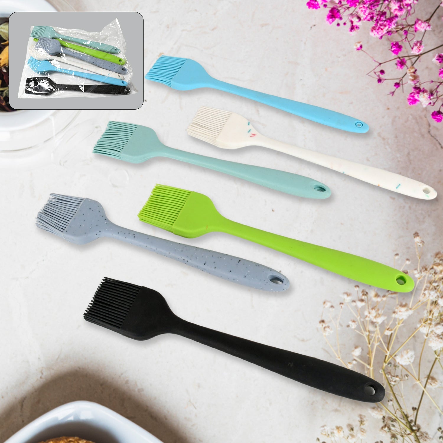 Multipurpose Silicone Spoon, Silicone Basting Spoon Non-Stick Kitchen Utensils Household Gadgets Heat-Resistant Non Stick Spoons Kitchen Cookware Items For Cooking and Baking (6 Pcs Set) Multipurpose Silicone Spoon, Silicone Basting Spoon Non-Stick Kitchen Utensils Household Gadgets Heat-Resistant Non Stick Spoons Kitchen Cookware Items For Cooking and Baking (6 Pcs Set)